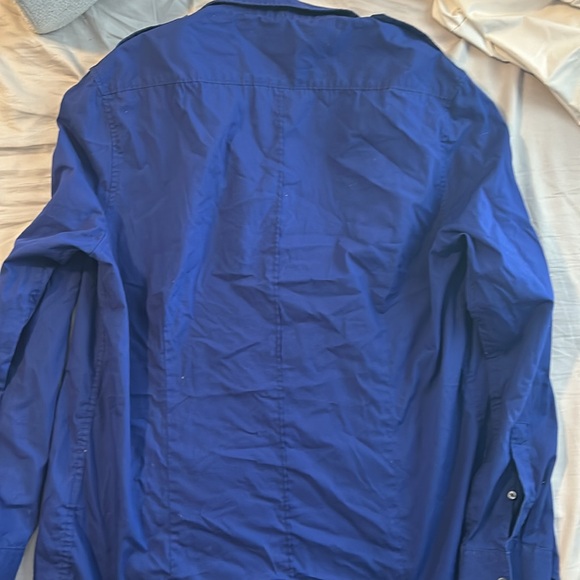 Dark royal / bright navy button-up - Picture 4 of 4